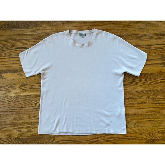 COS Beige Ribbed T Shirt Tee Top Shirt  Women's Size Medium - Picture 3 of 9